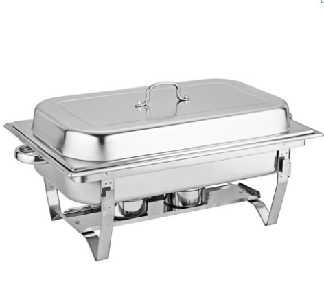 Chafing Dish Simple/Double En Acier Inoxydable Buffet Party Poêles Chaudes, Design Élégant Et Cadre Durable Et Facile à Stocker Et À Nettoyer (cuisinière à trois grilles)