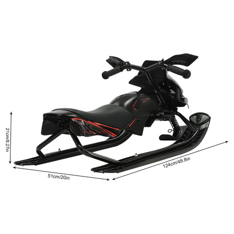 Snowracer Luge adulte King Size GT avec direction Noir