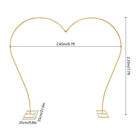 Arche de mariage - En métal - Fond en forme de cœur - Pour ballons