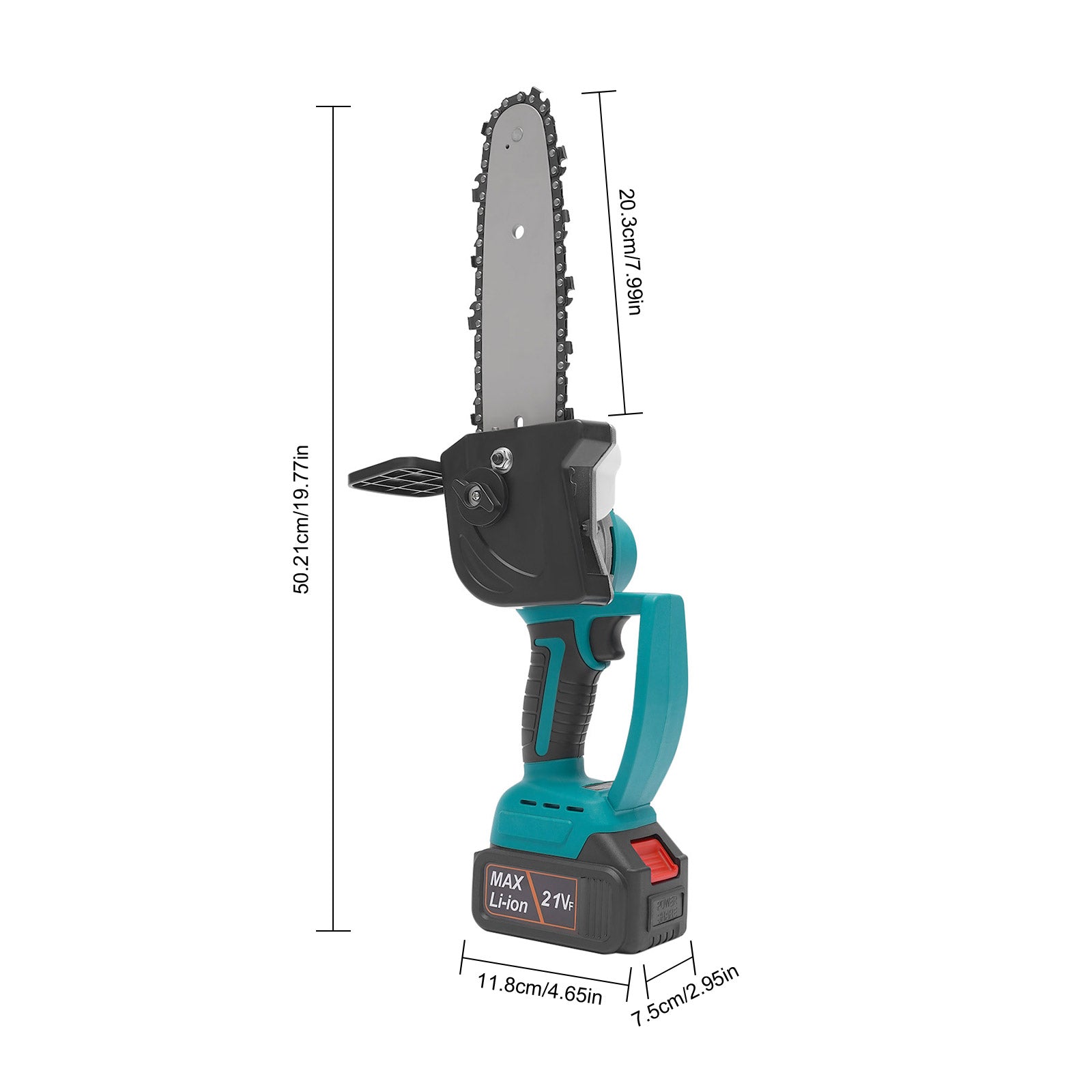 Tronçonneuse électrique 8" sans fil avec 2 batteries et chargeur