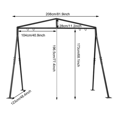 Cadre de hamac, cadre de chaise suspendue