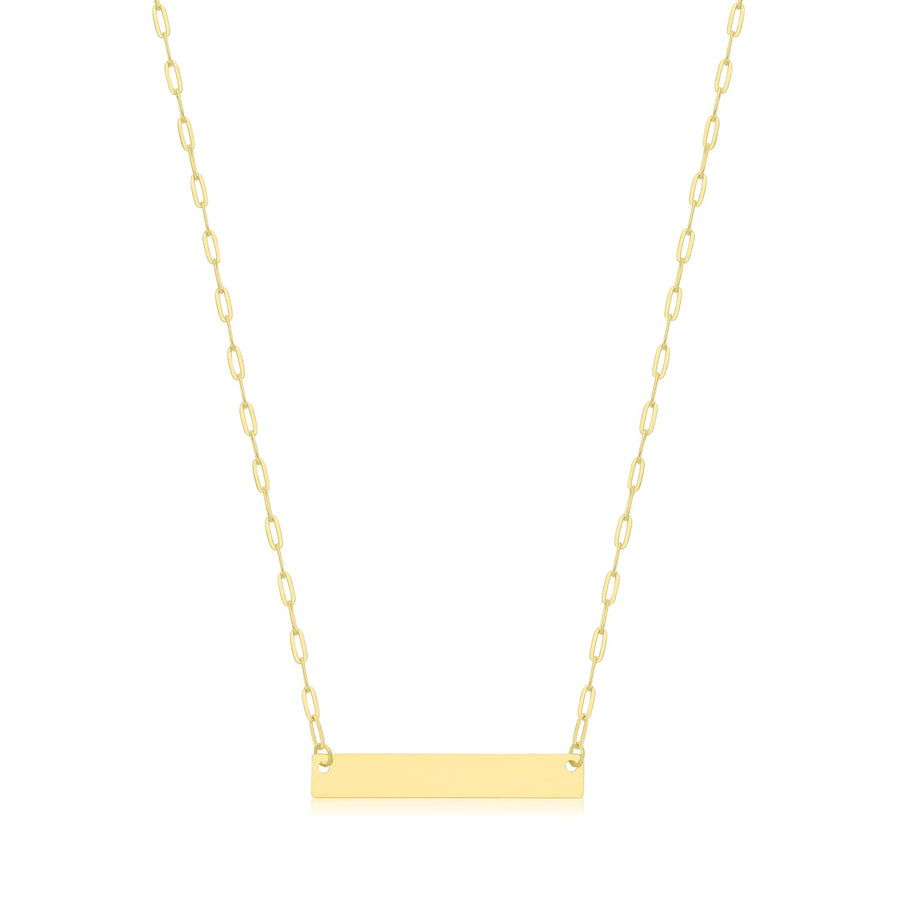 Paper Clip Chain ID necklace - 9ct Gold – The Bold One Collective
