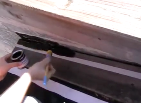 fix leaking roof gutter