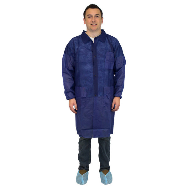 Polypropylene Disposable Blue Lab Coats (M - 4XL Sizes Available ...