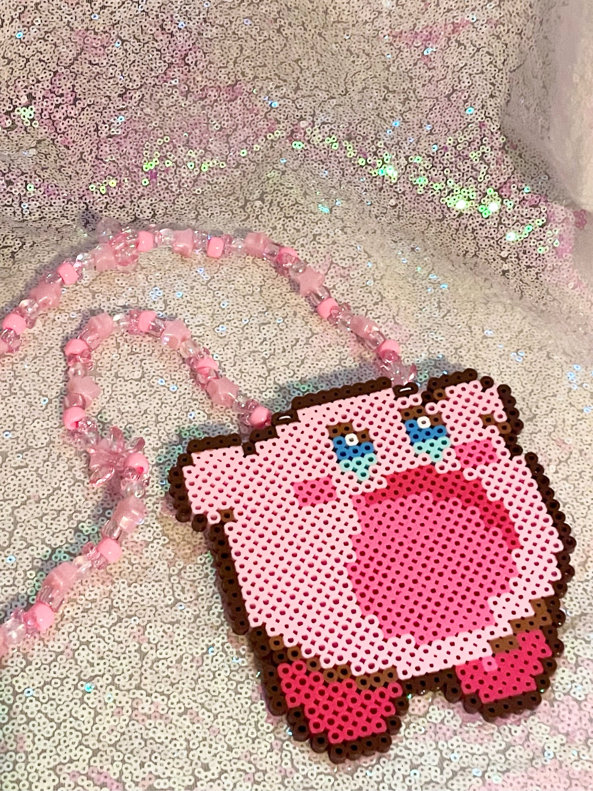 Inhale Kirby Perler Necklace – RaveBaeOutfit