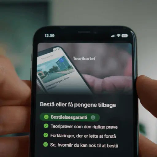 Sådan fungerer beståelsesgaranti - Teorikortet - teoriprøven