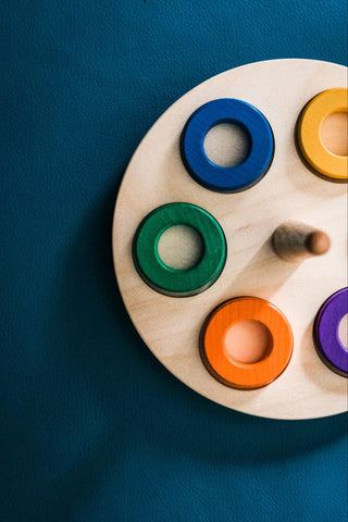 Wooden circles Montessori toy