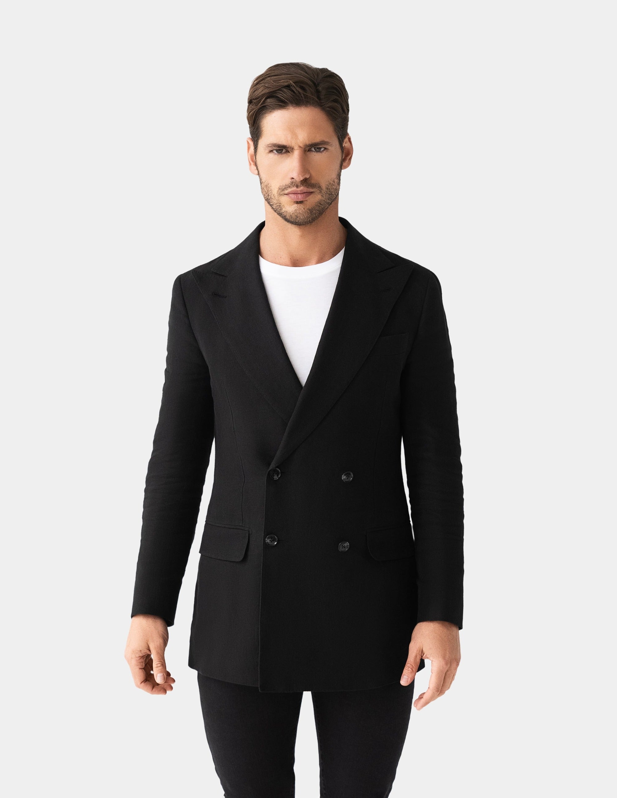 seersucker suit black