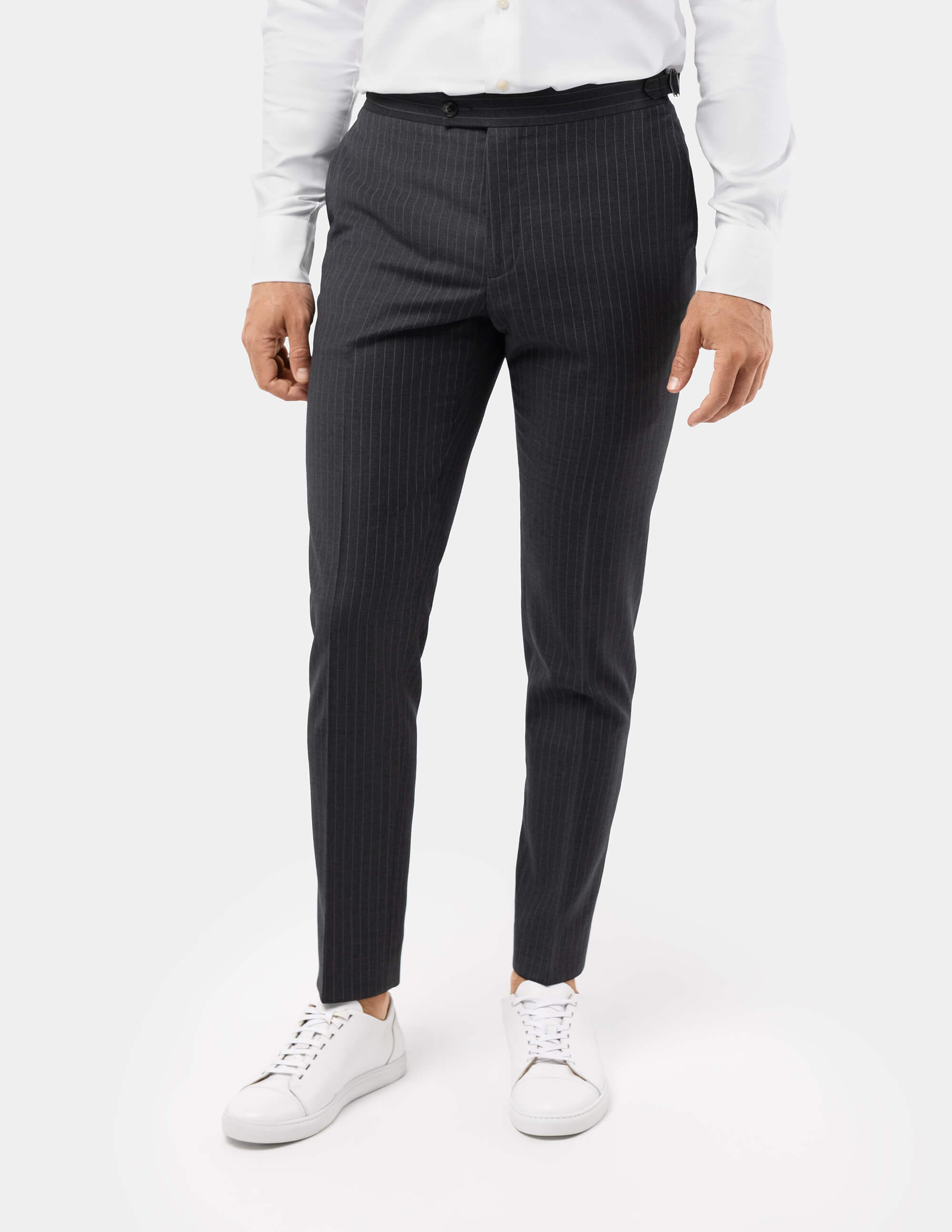 Bi-stretch wool suit trousers · Black · Dressy | Massimo Dutti