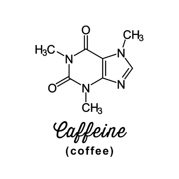 Chemical Structure of a Caffeine Molecule