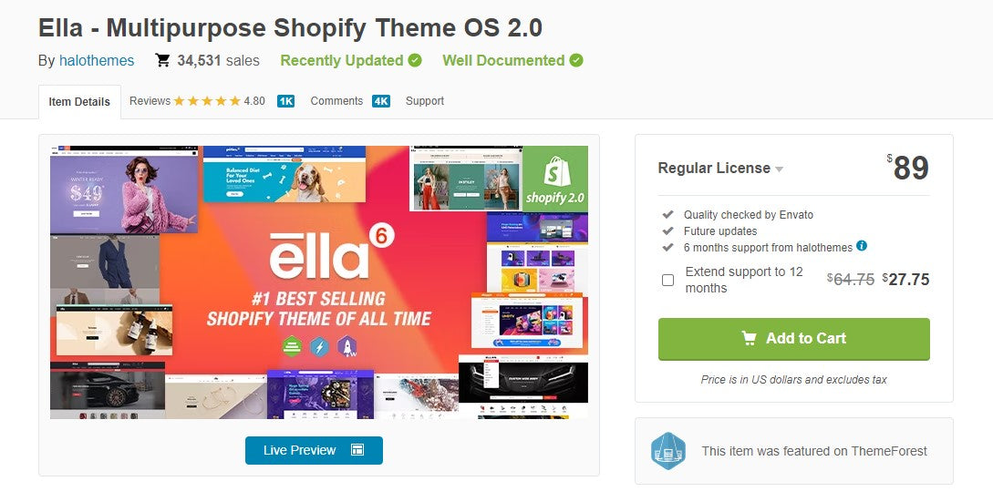 Ella - Multipurpose Shopify Theme OS 2.0 by halothemes