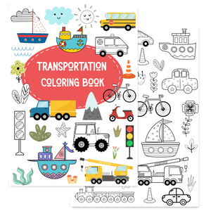 Transportation Coloring Book - Tracia Creative
