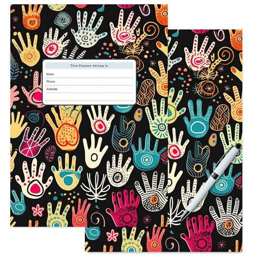 2024 Weekly/Monthly Printable Planner - Colorful Hands