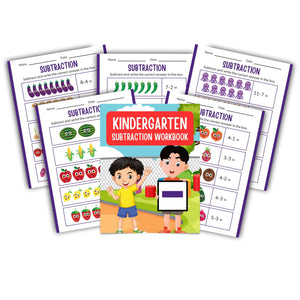 Kindergarten Subtraction Workbook Printable Tracia Creative   