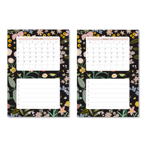 2024/2025 Monthly Calendar - Dark Garden Planner Insert Tracia Creative   