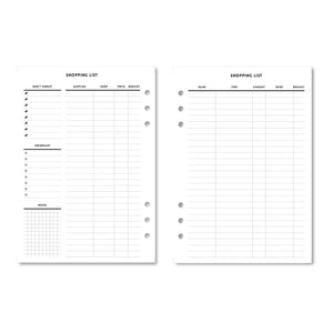 Shopping List Planner - Minimalist Printable Tracia Creative   