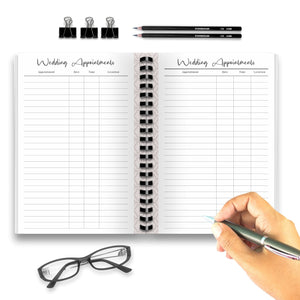 Wedding Appointment Planner Planner Insert Tracia Creative   