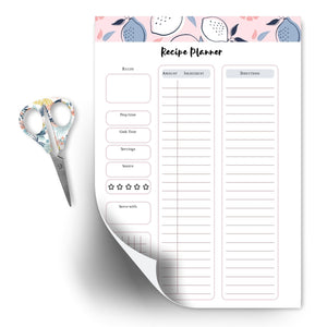 Recipe Planner Insert | A5 Planner Insert Printable Tracia Creative   