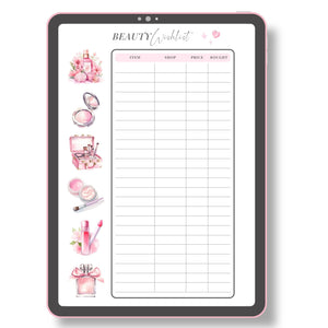 Beauty Wishlist Planner Insert Tracia Creative   