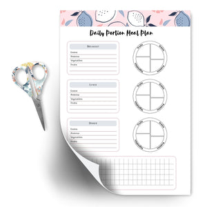 A5 Daily Portions Meal Planner Insert | Track Meals & Nutrition Easily | Stay Organized Planner Insert Tracia Creative   