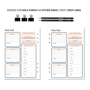 A6 Meal Planner Insert Planner Insert Tracia Creative   