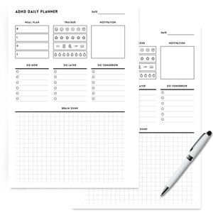 ADHD Daily Planner Insert v2 - Minimalist Tracia Creative