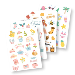 All Seasons Printable Sticker Sheets Stickers Tracia Creative   