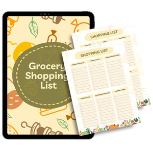 Grocery Shopping List Planner Insert Tracia Creative   