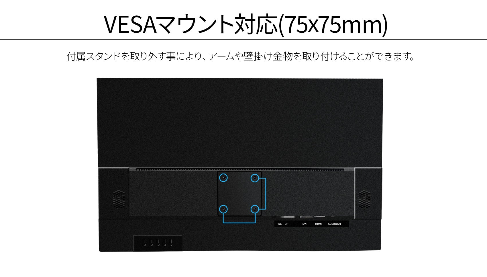 JAPANNEXT 23.8インチ IPS WQHD(2560 x 1440) 解像度対応液晶ディスプレイ JN-IPS2380FLWQHD-H 