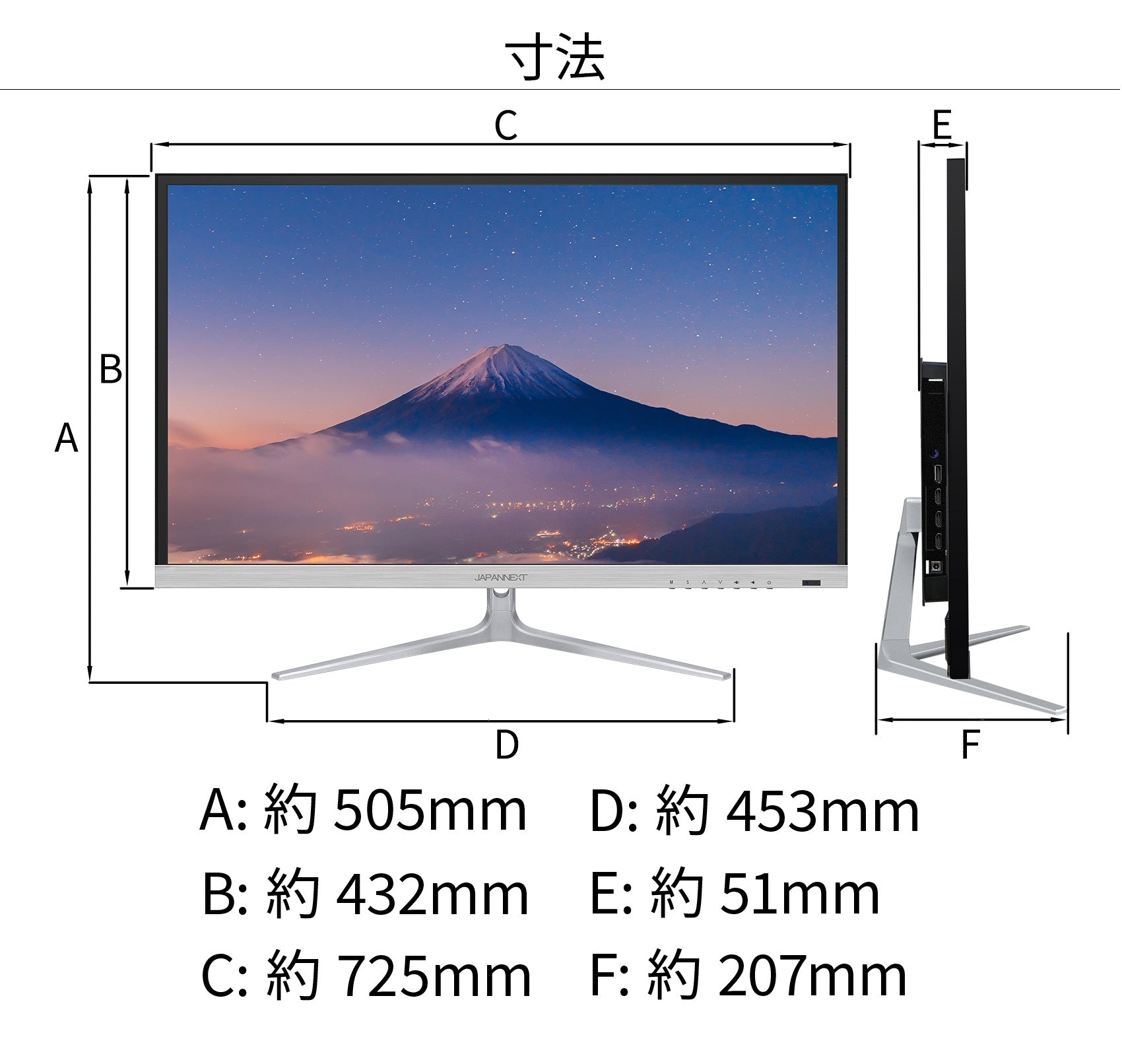 JAPANNEXT 32インチ 4K液晶ディスプレイ HDR対応 JN-IPS320FLUHDR-N ...