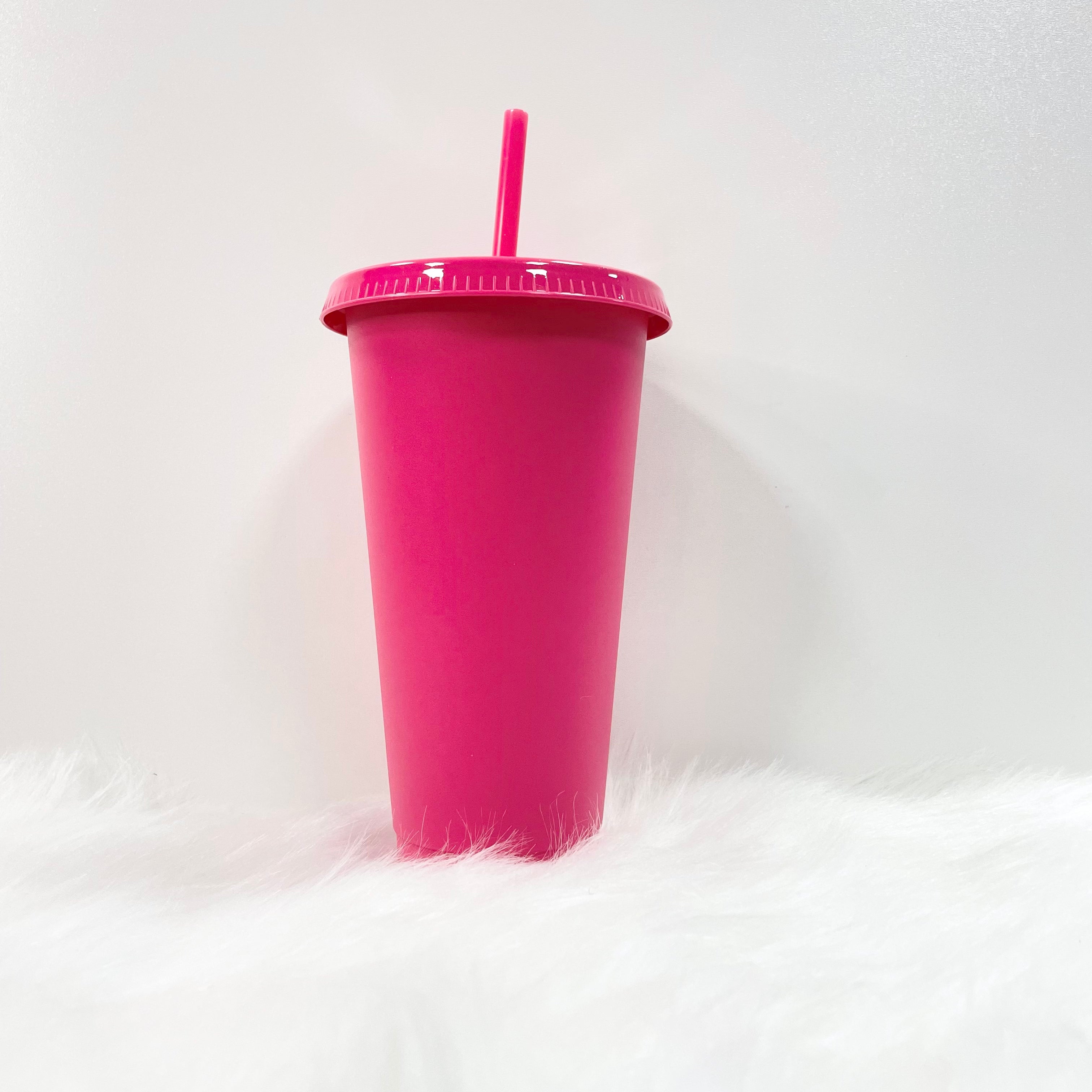 Bright Pink Tumbler, 20oz Tumblr, Hot or Cold Beverage Cup