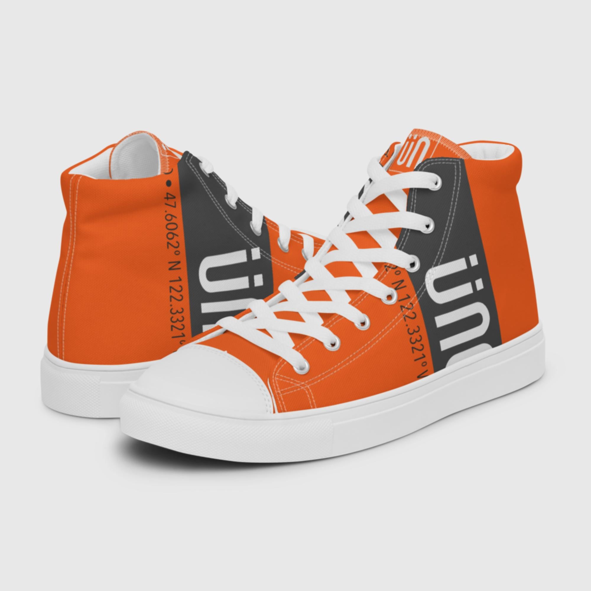 mens orange canvas shoes