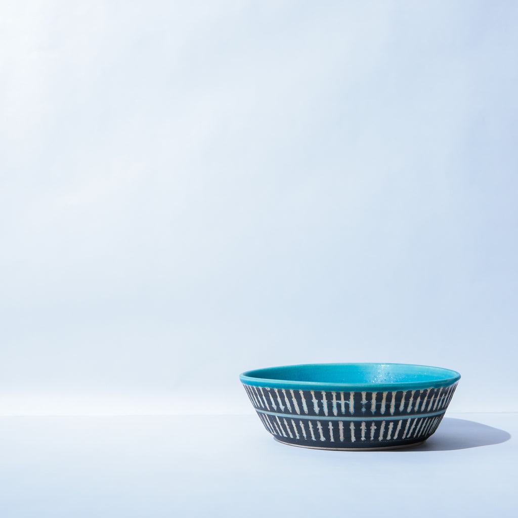 Another charm hidden in a coral blue bowl #Amiko Kaneshiro