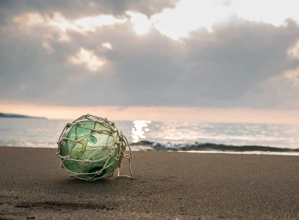 Glass interior that originated in fisheries' floating balls