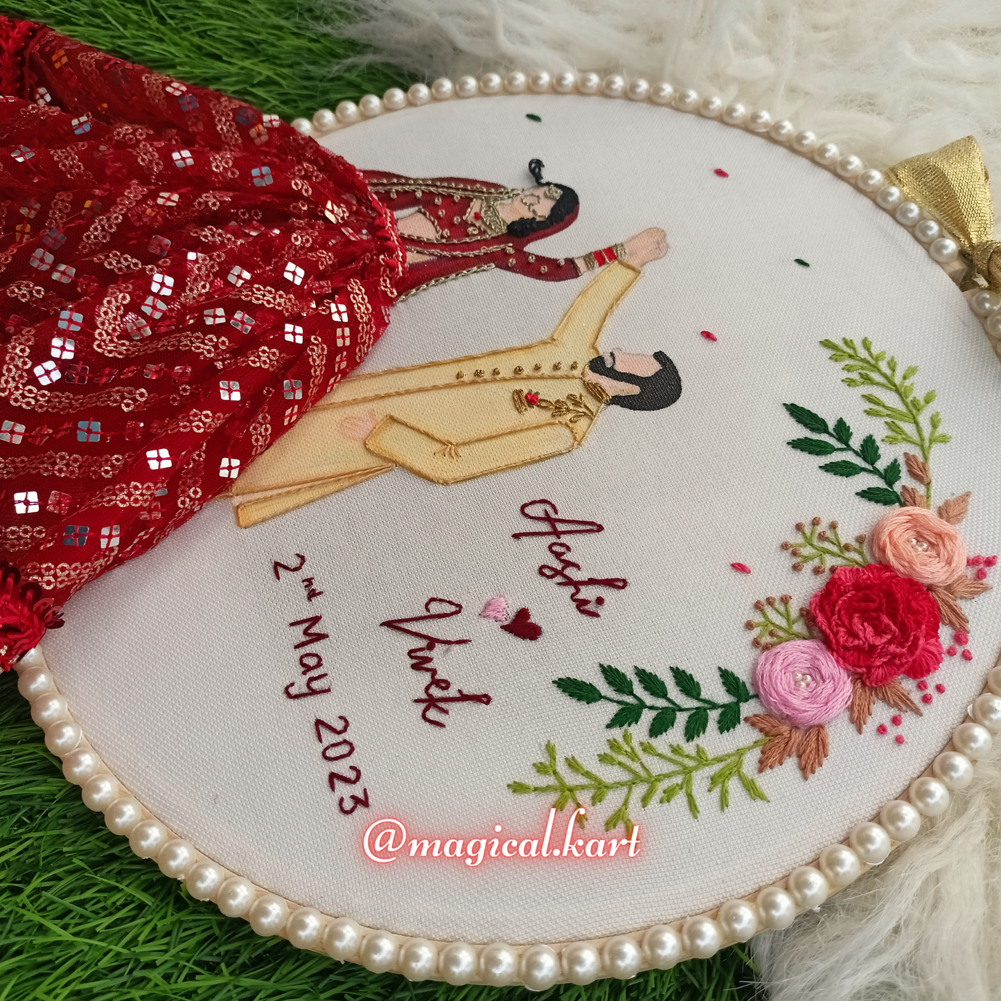 Handcrafted Embroidered Hoop Art: The Perfect Wedding Keepsake