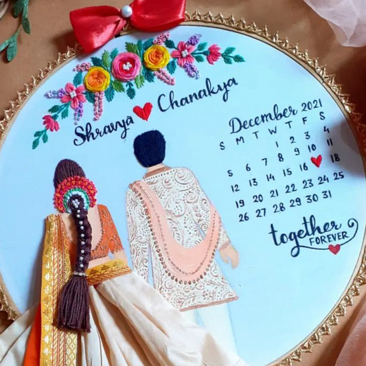 GiftScoop Wedding Embroidery Hoop gift for Couple, Design 2 with Light  Price in India - Buy GiftScoop Wedding Embroidery Hoop gift for Couple