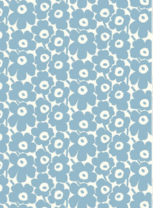 Marimekko Pieni unikko Acrylic coated cotton fabric, light blue, Sold –  moro moro