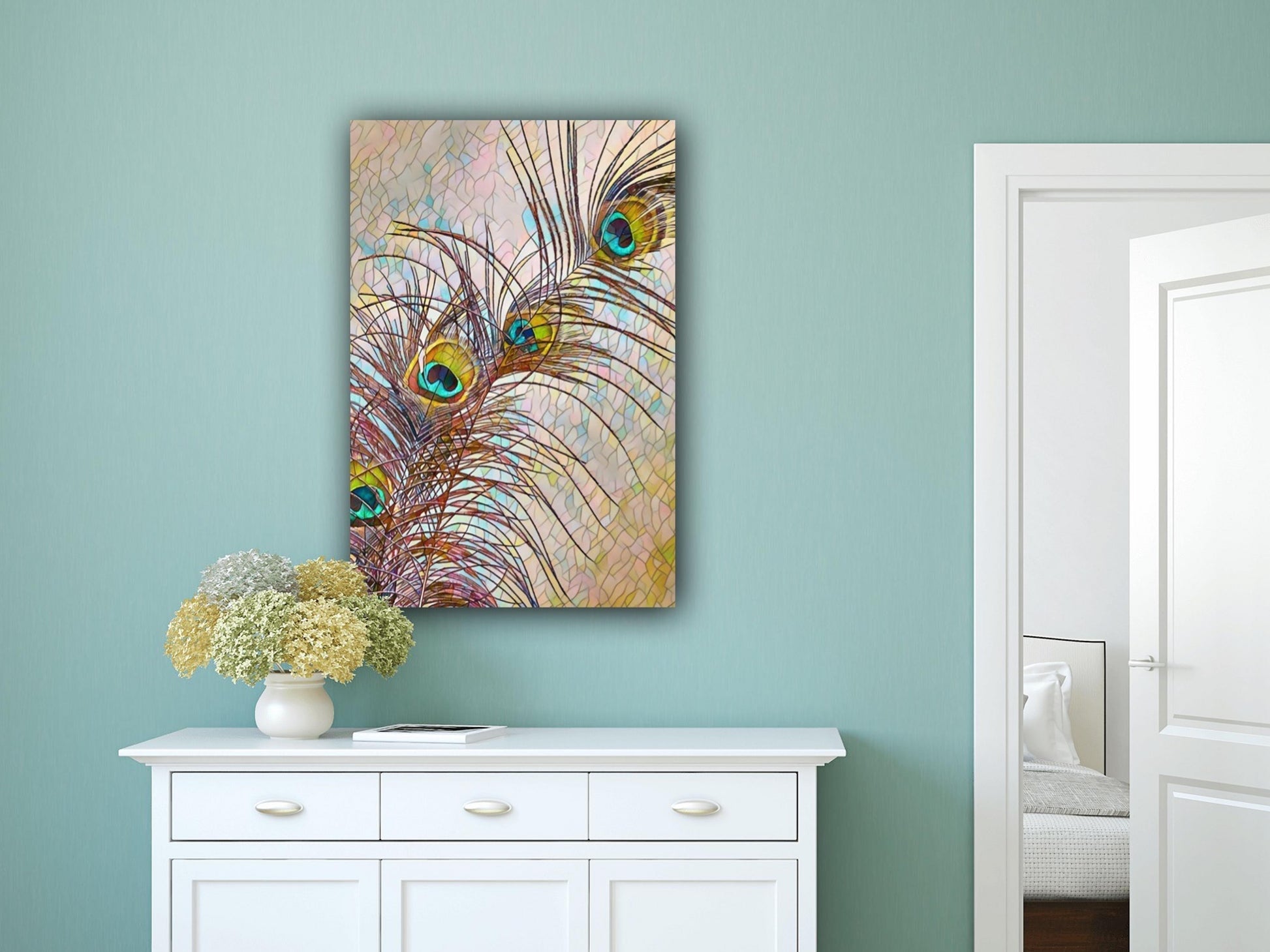 PEACOCK FEATHERS - Canvas Print - Posters Prints & Visual