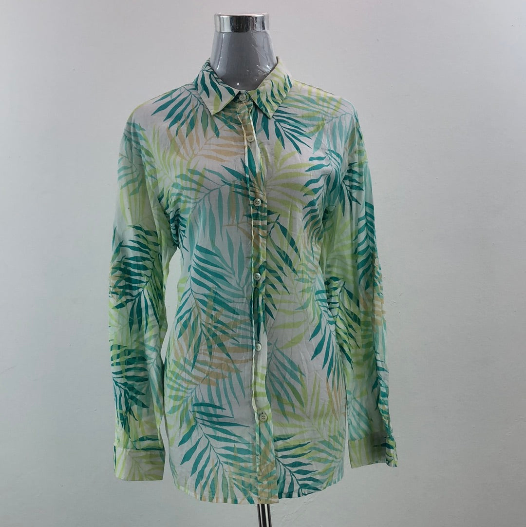 Camisa de Mujer Verde de Plantas Liz Claiborne – Variangis