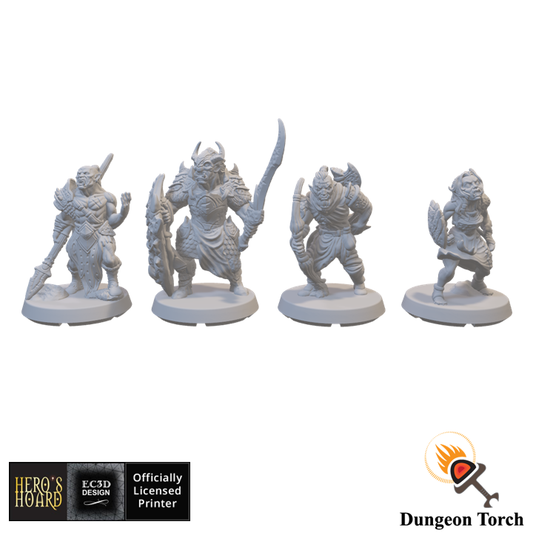 Miniature Kobold Tribe 28mm for D&D, Leader Fighters Miner for DnD Pat –  Dungeon Torch
