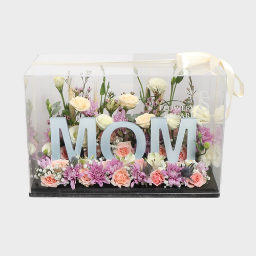 Mother Acrylic Flower Box MOM