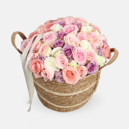 Mix Rose Basket