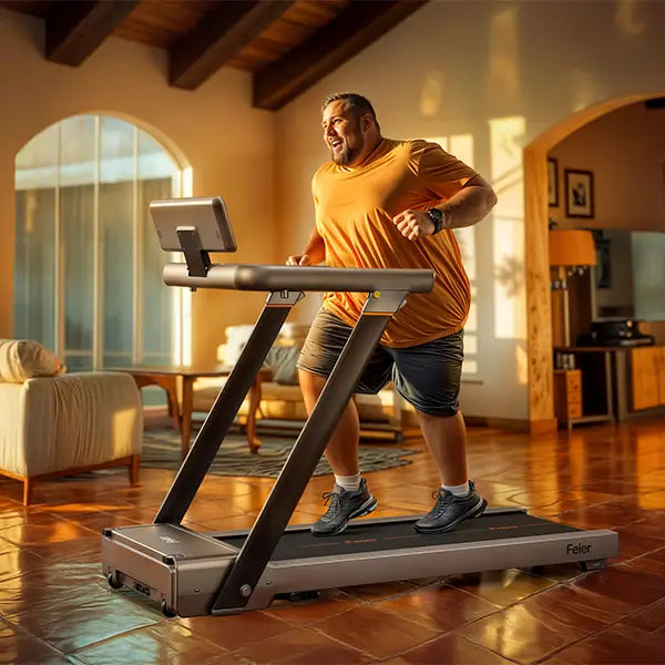 Running on a treadmill