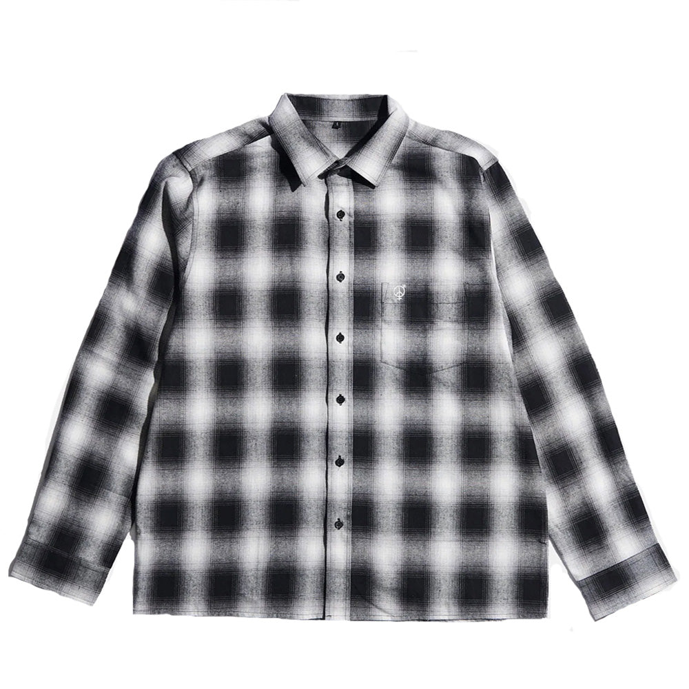 Sexhippies Shadow Plaid Flannel Shirt White Black – Alterior