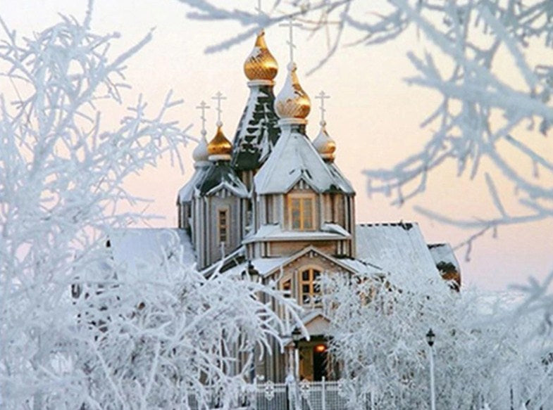 Russisch-orthodoxe kerk Winter