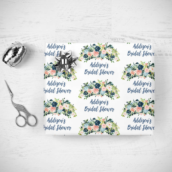 Bridal Shower Wrapping Paper Lemon Citrus Olive Branch, Personalized Bridal  Shower Wedding Gift Wrap Sheets, Unique Present Wrapping Paper 
