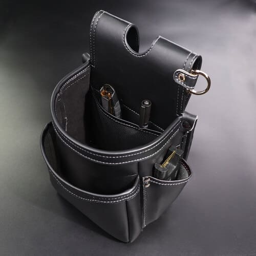 KUROKIN light PU leather waist bag 2 steps