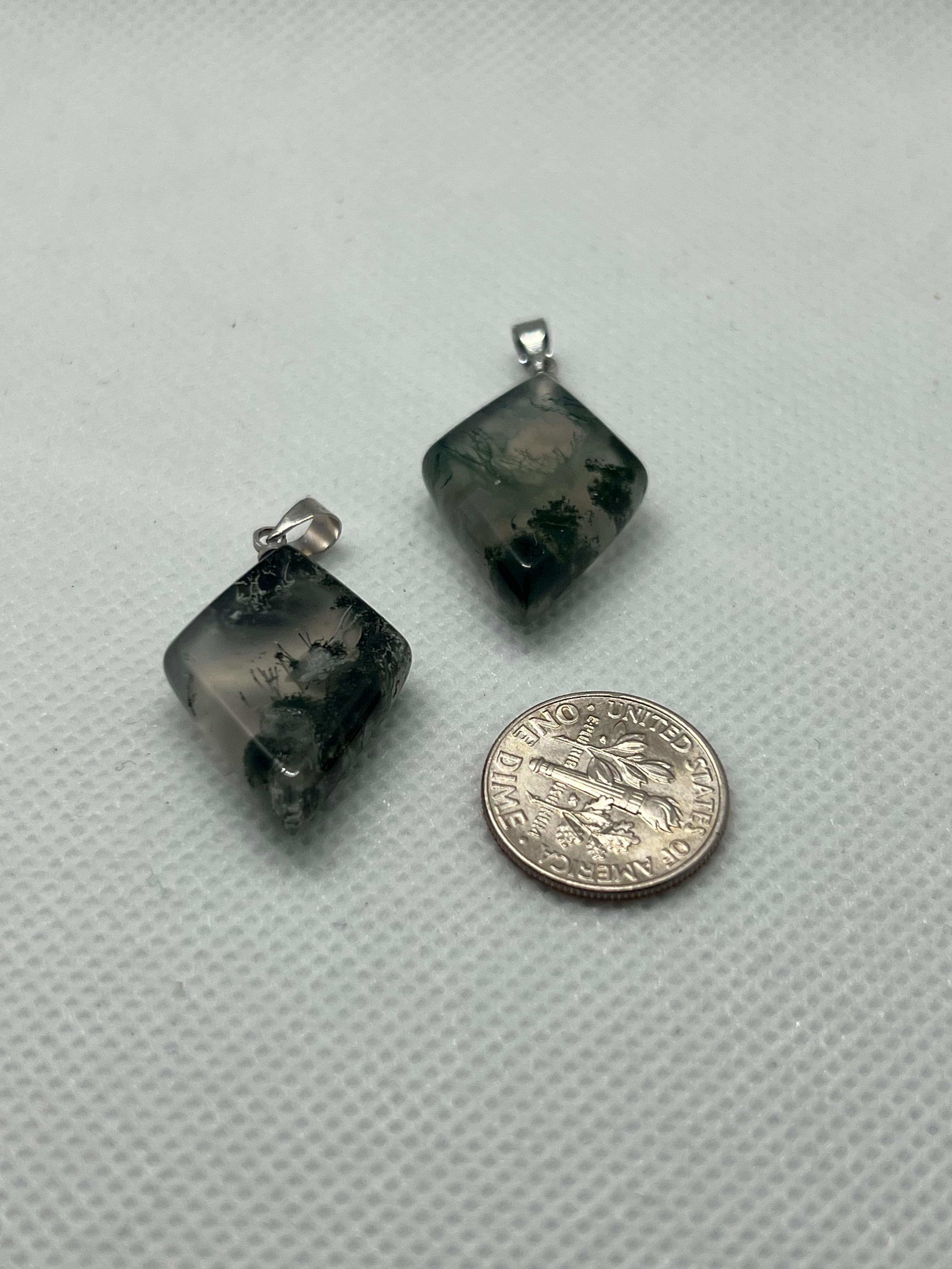 Moss Agate Pendants