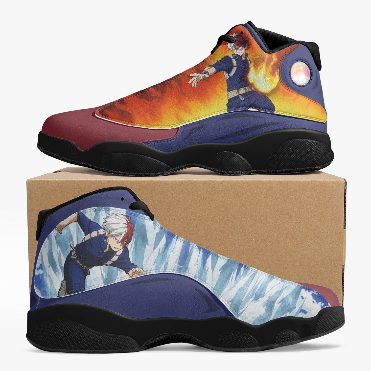 Shoto Todoroki Custom My Hero Academia Anime Air Jordan 13 Shoes