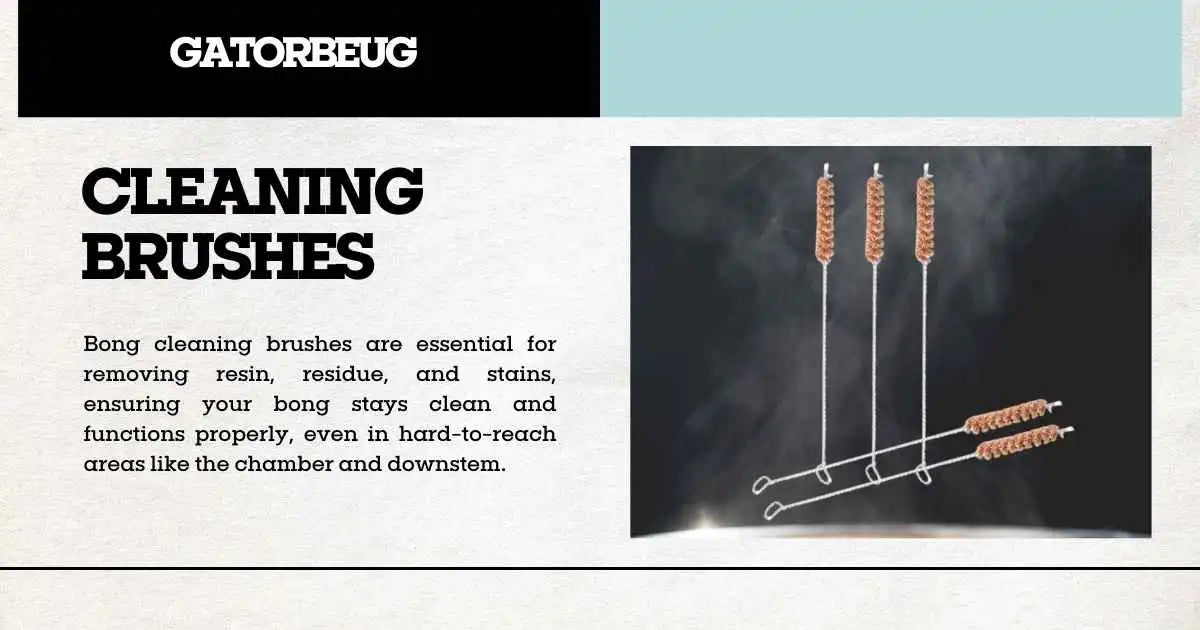 Image of bong cleaning brushes, ideal for removing resin and residue from hard-to-reach areas.